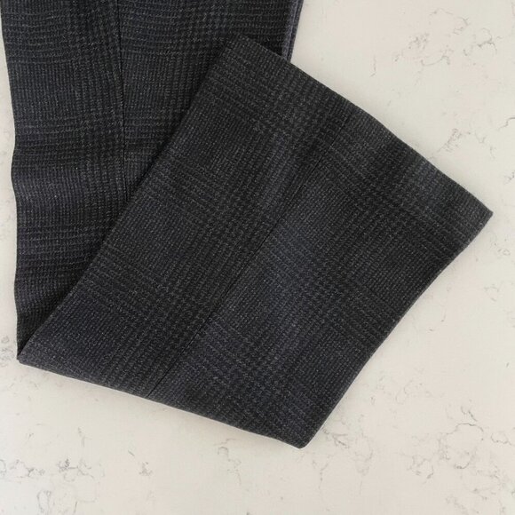 Massimo Dutti Wool Alpaca Blend Houndstooth Pattern Subtle Flare Pants Grey Sz 8 - Picture 3 of 13